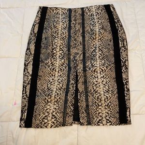 Zara Woman Silk Snake Print Skirt Size M